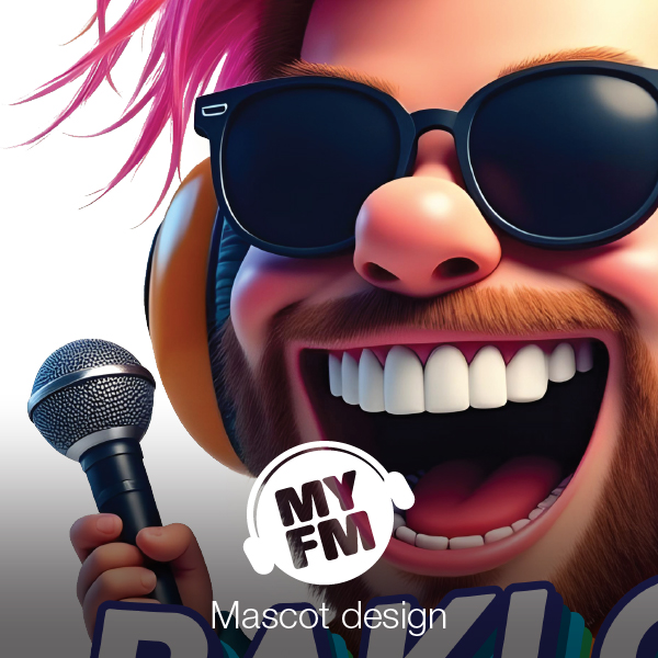 MY FM mascot design