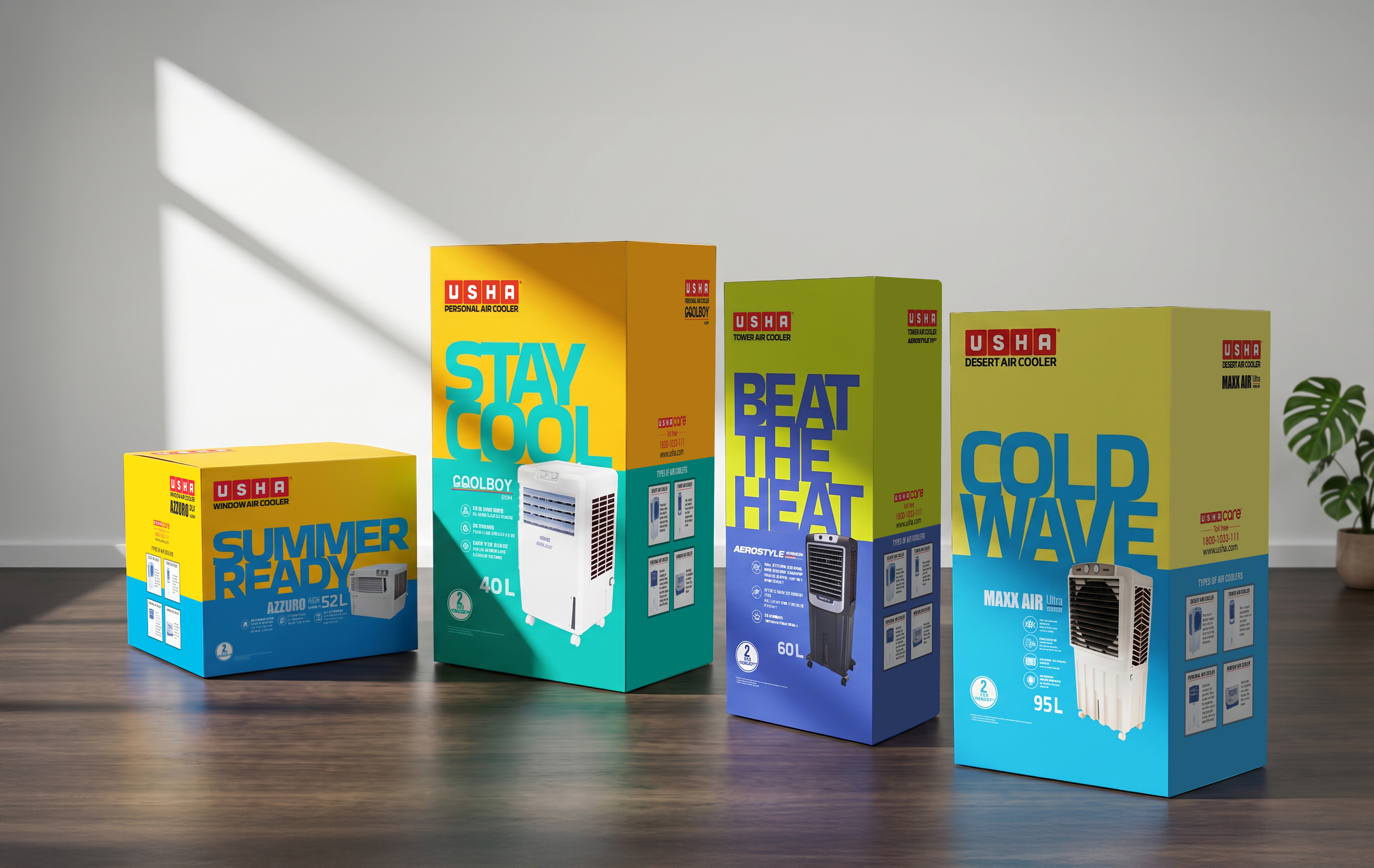 Usha air coolers packaging