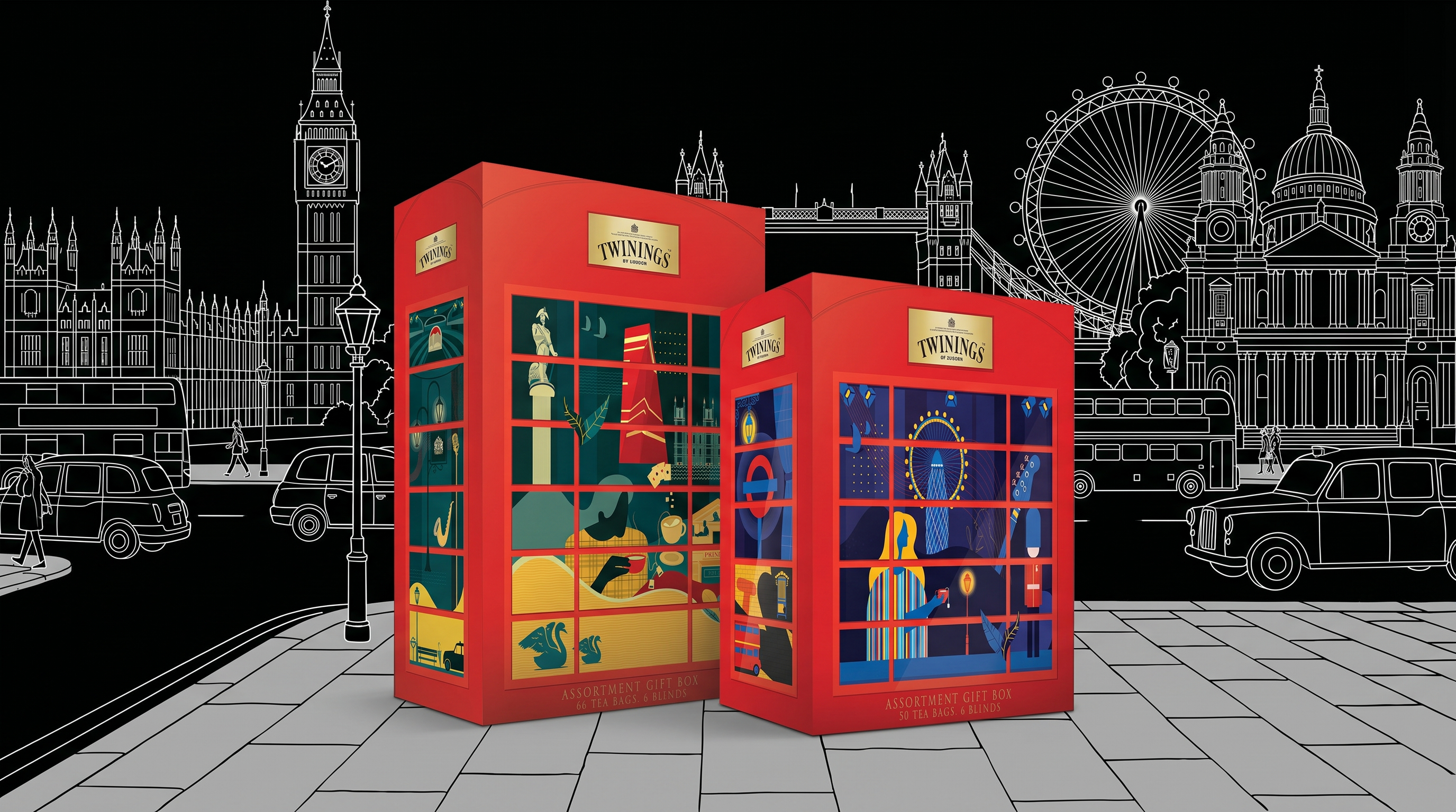 Twinings festive packaging design